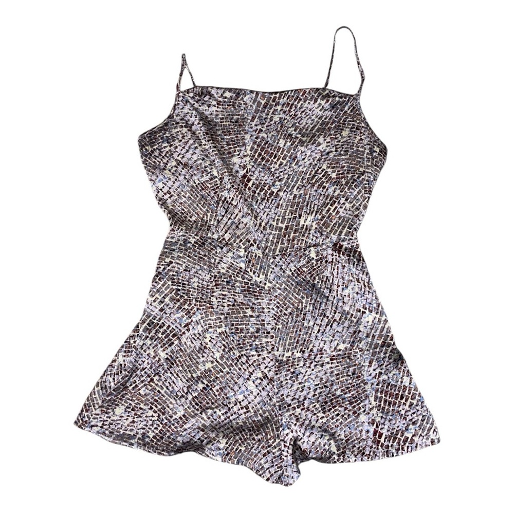 Snake Print Romper with Adjustable Straps – Festival, Concert (Size Small)